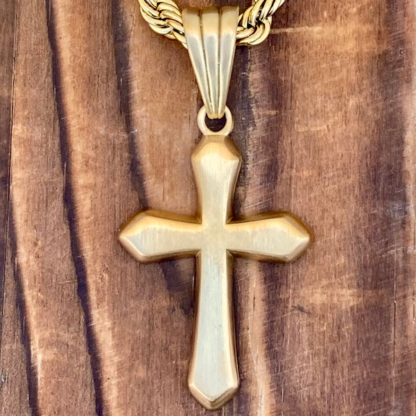 Sanity Steel Necklace Pendant Only Sanity's Favorite Cross Small - Gold - Pendant & Necklace 859C