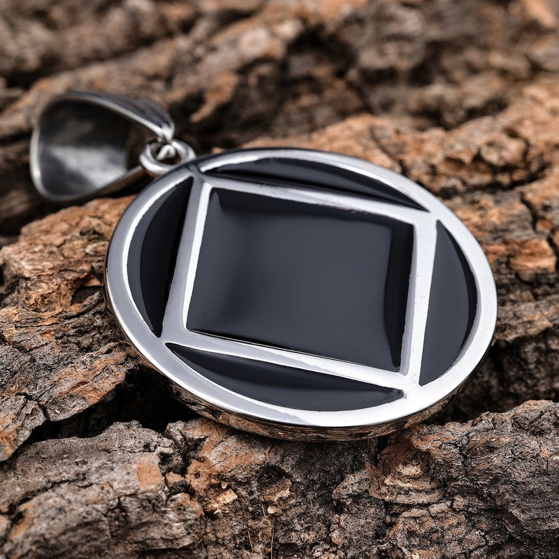 Sanity Steel Necklace "Sanity's Combo" - Narcotics Anonymous Pendant & Necklace (788)