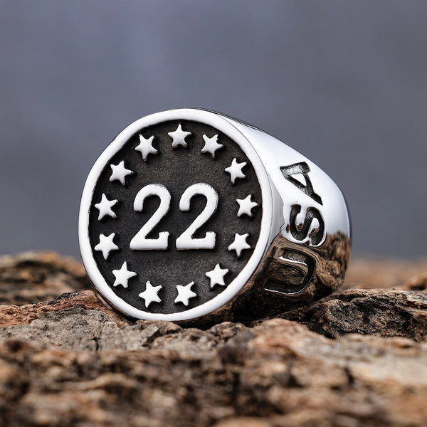 Sanity Steel Ring 9 Ring - 22 A Day - Black & Silver - Sizes 9-16 - R199