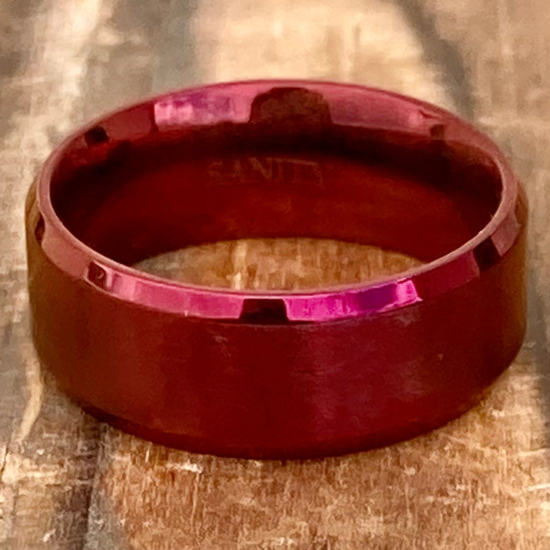 Sanity Steel Ring Sanity’s Band Ring Collection - Red Steel Ring - R147