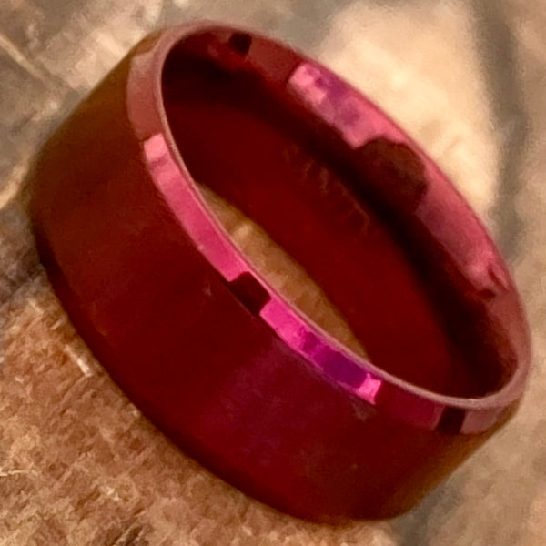 Sanity Steel Ring Sanity’s Band Ring Collection - Red Steel Ring - R147
