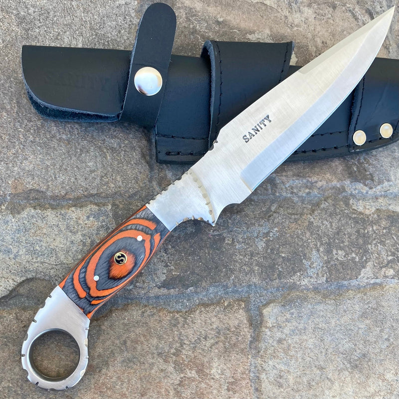 Sanity Steel Steel 11" Al Capone - Horizontal & Vertical Carry - D2 Steel - Orange & Black Wood - 11 inches - AC201