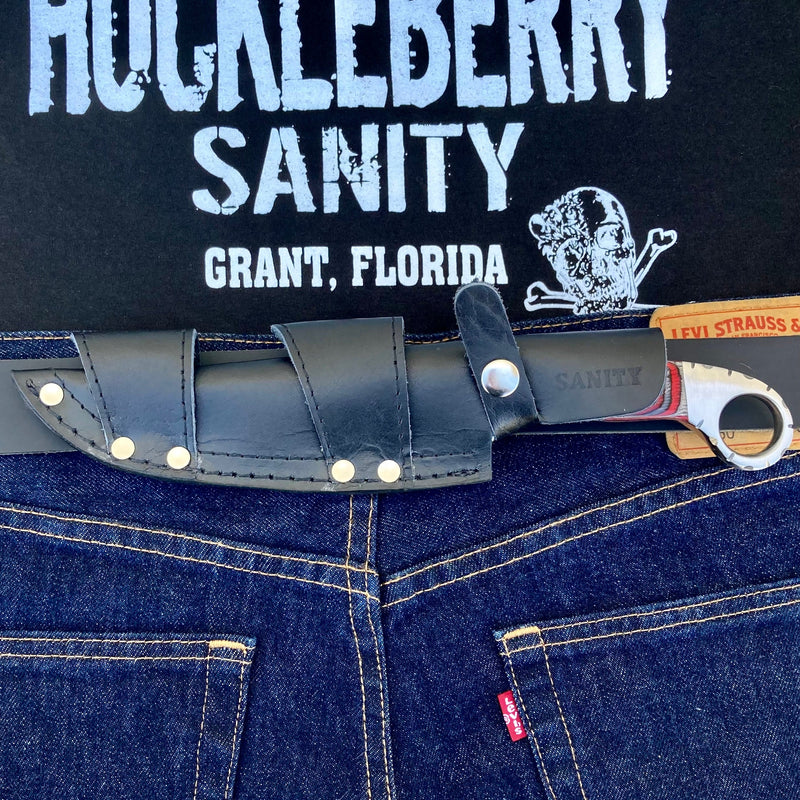 Sanity Steel Steel 11" Al Capone - Horizontal & Vertical Carry - D2 Steel - Red & Black Wood - 11 inches - ACD206