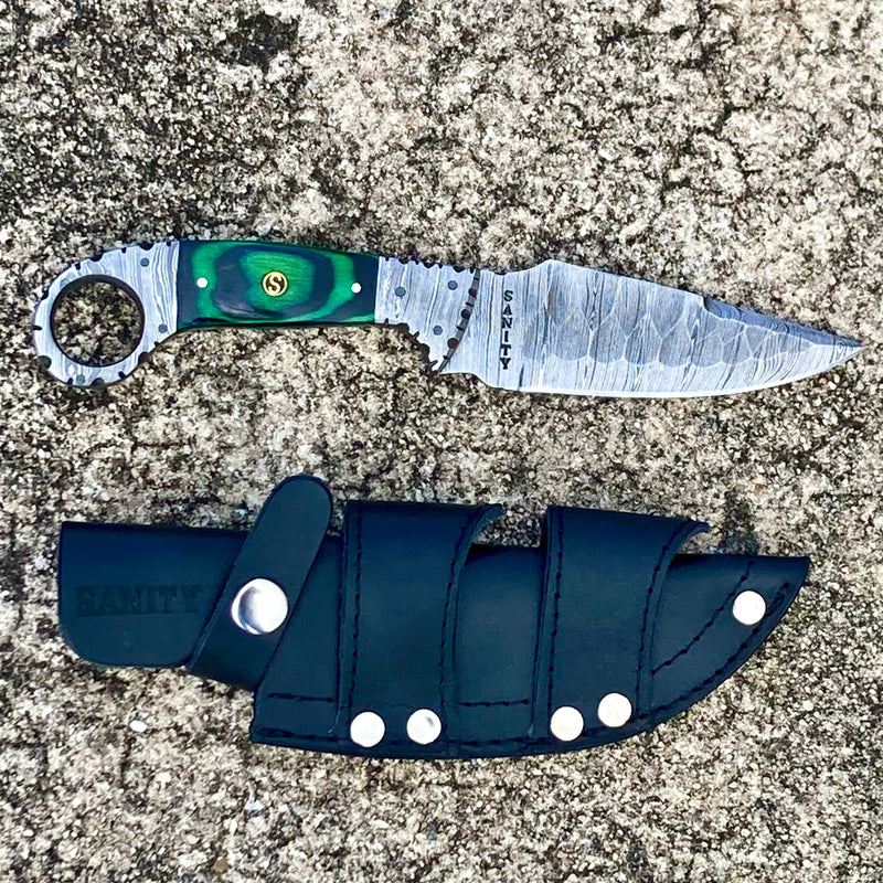 Sanity Steel Steel 9" Al Capone - Horizontal & Vertical Carry - Green & Black Wood - 9 inches - PE11