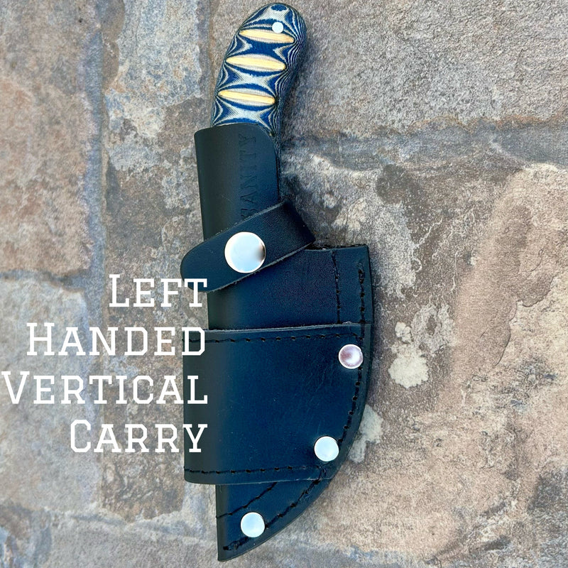 Sanity Steel Steel Right Handed Holder Frank James - Light Blue & White Wood - 7 inches - FJ004