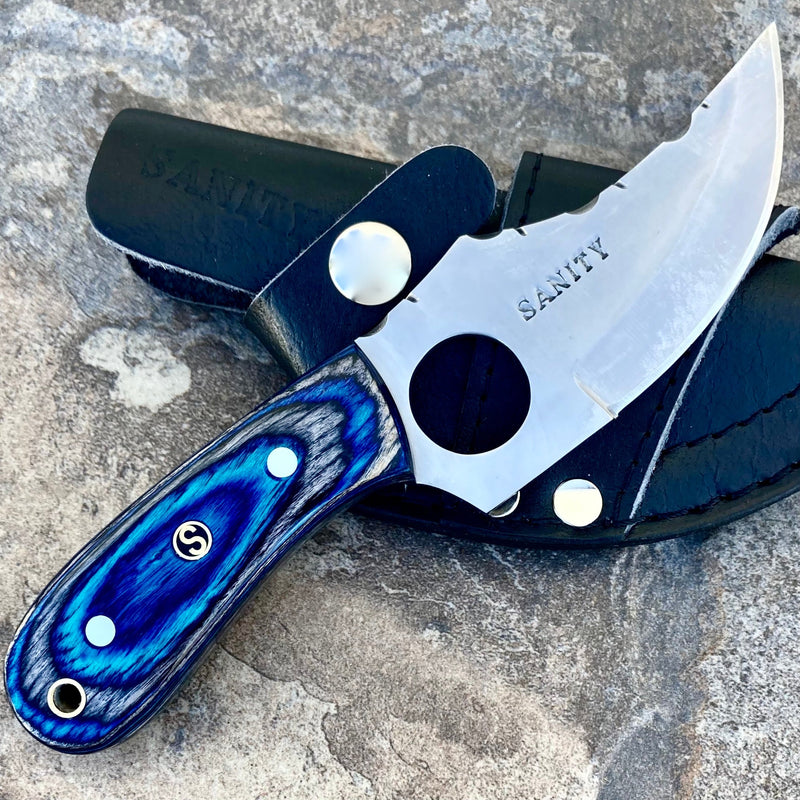 Sanity Steel Steel Jesse James Skinner - D2 Steel - Blue & Black Wood - 7 inches - JJ005