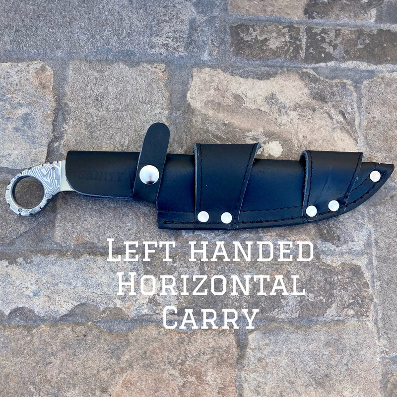 Sanity Steel Steel Left Handed Horizontal 11" Al Capone - Horizontal & Vertical Carry - Stag Antler - 11 inches - ACF06