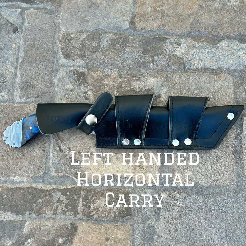 Sanity Steel Steel Left Handed Horizontal 11" Doc Holiday - Horizontal & Vertical Carry - Blue & Black Wood - 11 inches - DOC5
