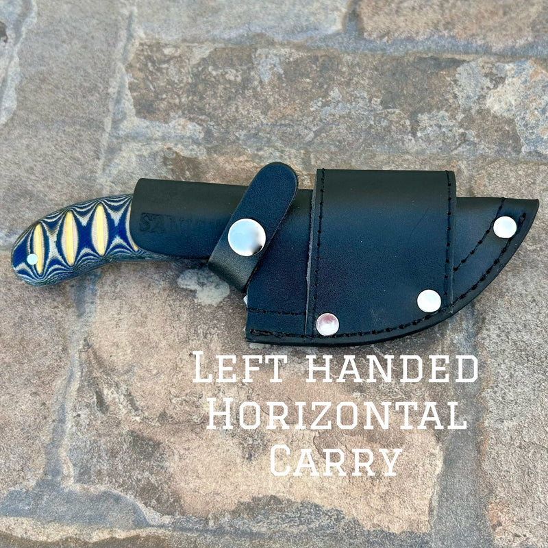 Sanity Steel Steel Left Handed Horizontal Frank James - Light Blue & White Wood - 7 inches - FJ004