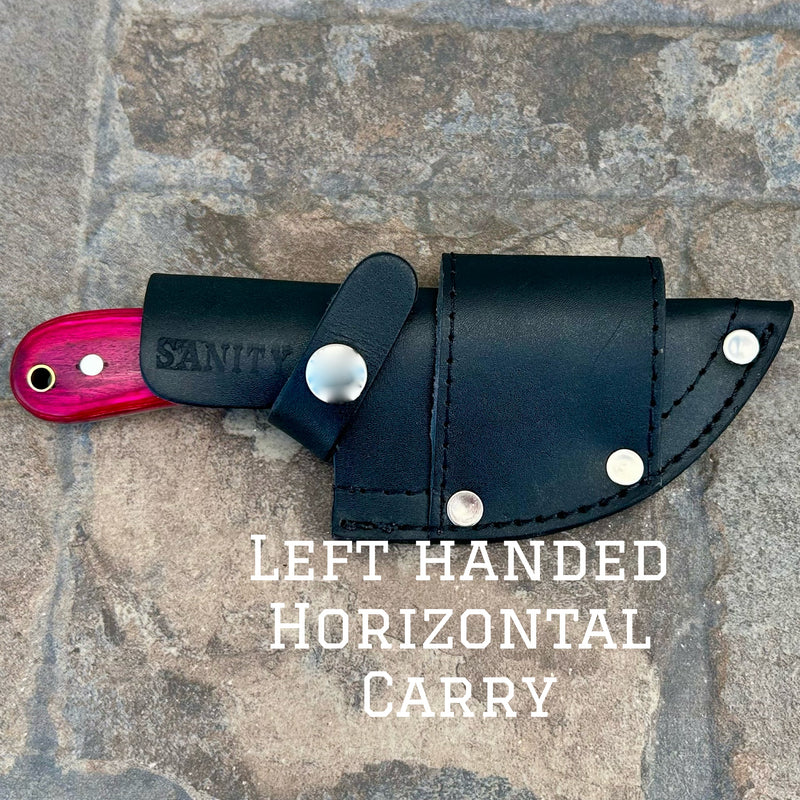 Sanity Steel Steel Left Handed Horizontal Jesse James - D2 Steel - Pink Wood - 7 inches - JJ019