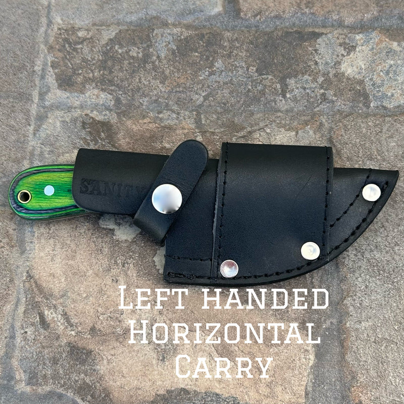 Sanity Steel Steel Left Handed Horizontal Jesse James - Green & Black Wood - 7 inches - JJ006