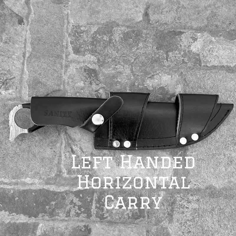 Sanity Steel Steel Left Handed Horizontal John Dillinger - Horizontal & Vertical Carry - Stag Antler - 11 inches - JDE10