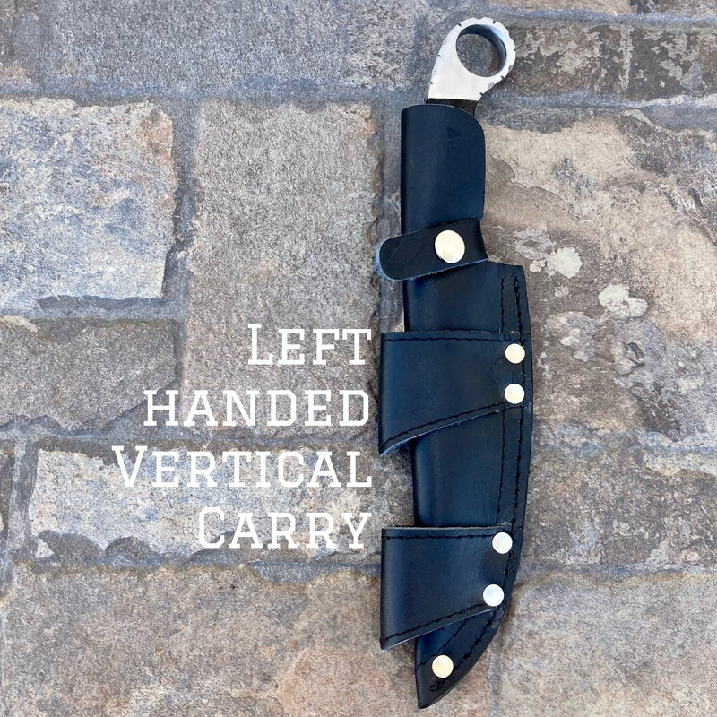 Sanity Steel Steel Left Handed Vertical 11" Al Capone - Horizontal & Vertical Carry - D2 Steel - Red & Black Wood - 11 inches - ACD206