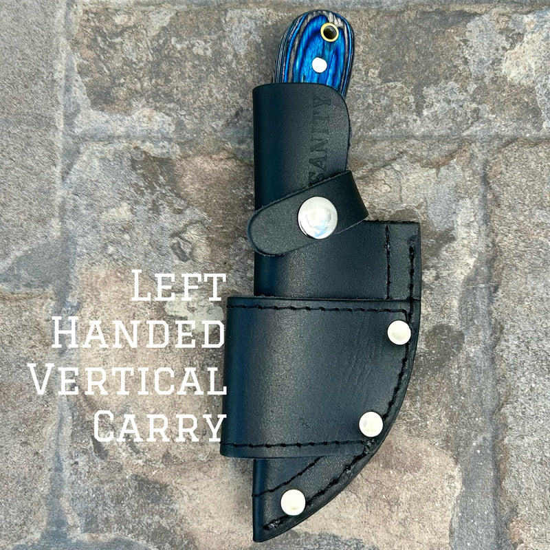 Sanity Steel Steel Left Handed Vertical *BOGO* Jesse James - D2 Steel - Blue & Black Wood - 7 inches - JJ005