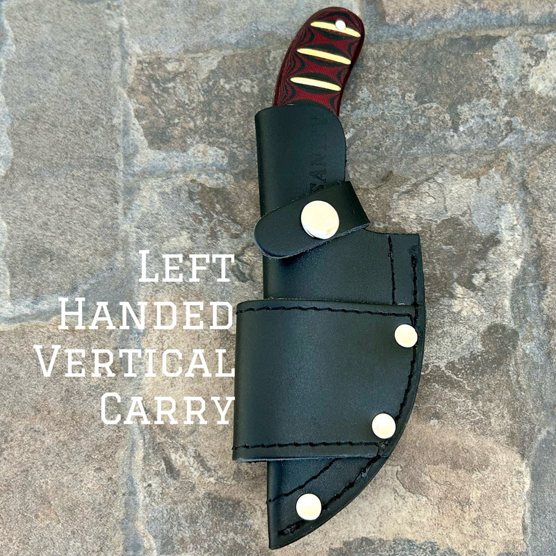 Sanity Steel Steel Left Handed Vertical Frank James - Burgandy & White Wood - 7 inches - FJ001