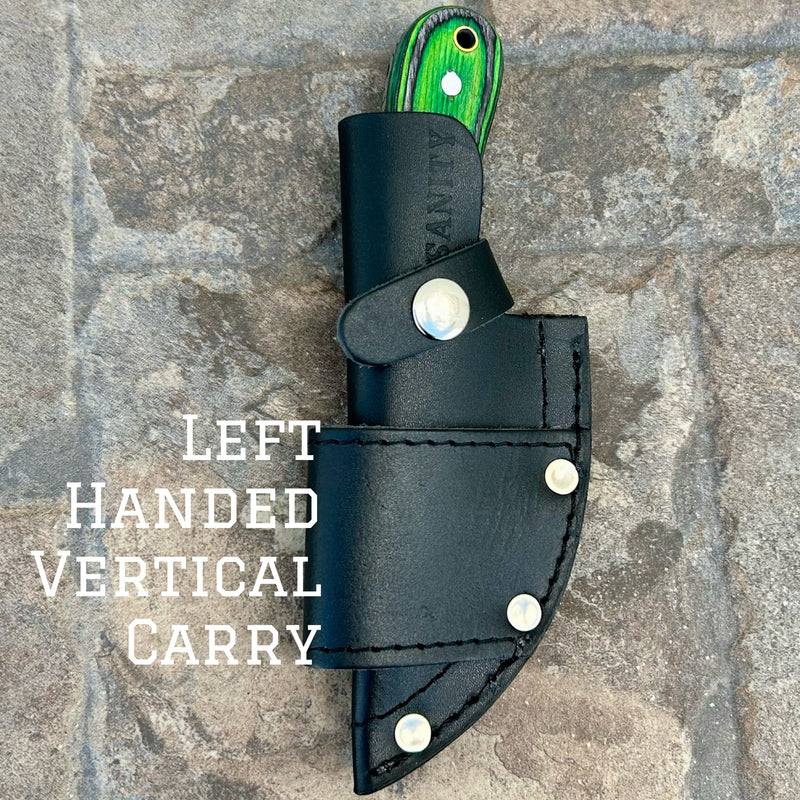 Sanity Steel Steel Left Handed Vertical Jesse James - Green & Black Wood - 7 inches - JJ006
