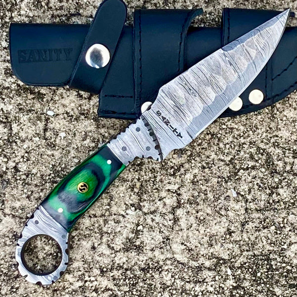 Sanity Steel Steel Right Handed Holder ONLY - No Motorcycle Holder 9" Al Capone - Horizontal & Vertical Carry - Green & Black Wood - 9 inches - PE11