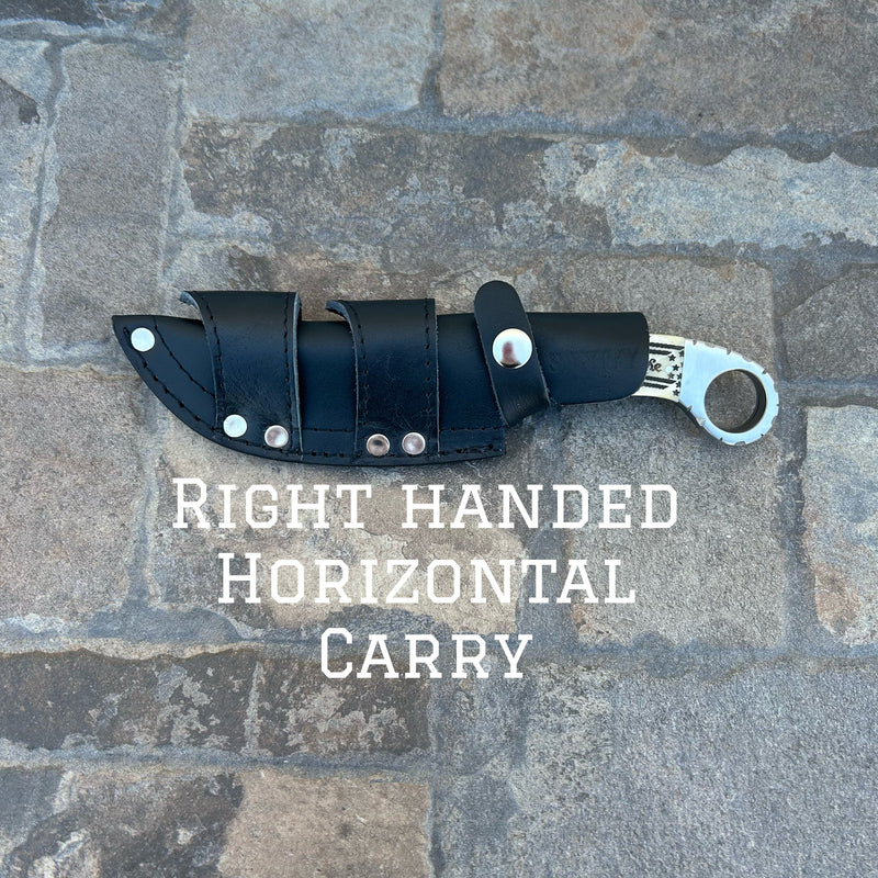 Sanity Steel Steel Right Handed Horizontal 9” Al Capone - Bone - We The People - D2 Steel - Horizontal & Vertical Carry - PE17