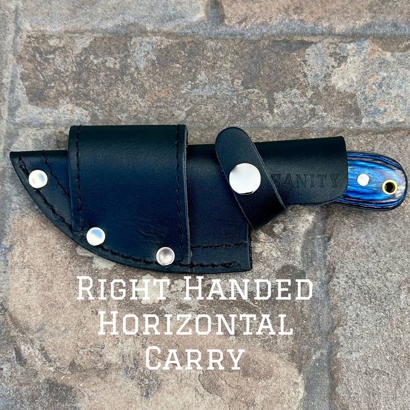Sanity Steel Steel Right Handed Horizontal *BOGO* Jesse James - Blue & Black Wood - 7 inches - JJ011