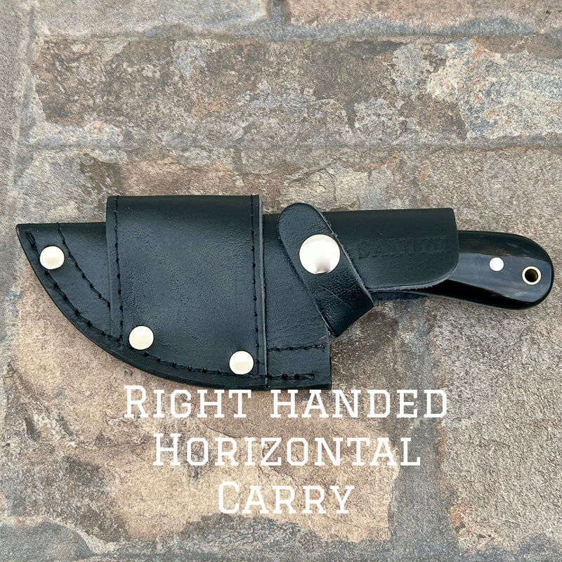 Sanity Steel Steel Right Handed Horizontal Jesse James - D2 Steel - Buffalo Horn - 7 inches - JJ002