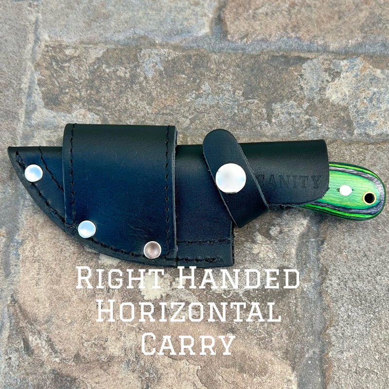 Sanity Steel Steel Right Handed Horizontal Jesse James - Green & Black Wood - 7 inches - JJ006
