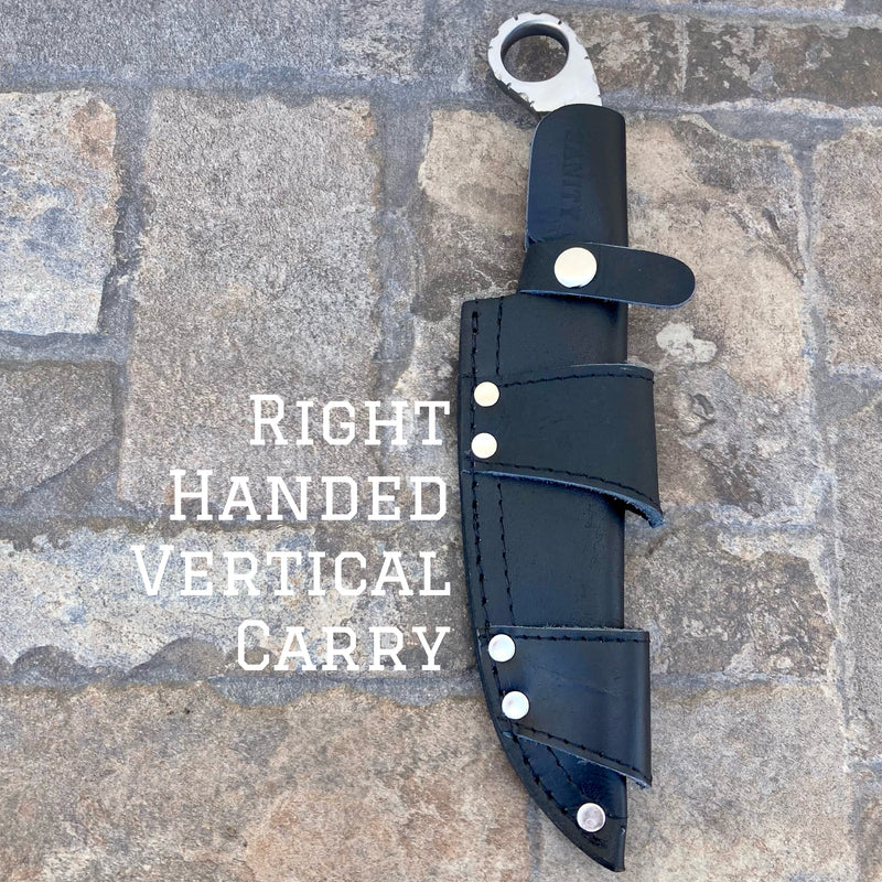 Sanity Steel Steel Right Handed Vertical 11" Al Capone - Horizontal & Vertical Carry - D2 Steel - Red & Black Wood - 11 inches - ACD206