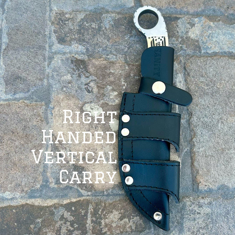 Sanity Steel Steel Right Handed Vertical 9” Al Capone - Bone - We The People - D2 Steel - Horizontal & Vertical Carry - PE17