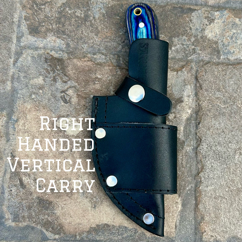 Sanity Steel Steel Right Handed Vertical *BOGO* Jesse James - D2 Steel - Blue & Black Wood - 7 inches - JJ005