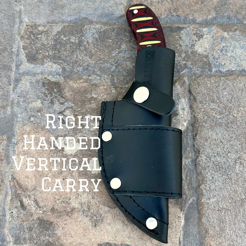 Sanity Steel Steel Right Handed Vertical Frank James - Burgandy & White Wood - 7 inches - FJ001
