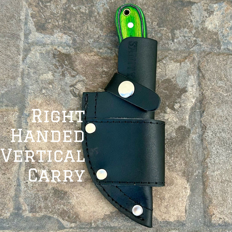 Sanity Steel Steel Right Handed Vertical Jesse James - Green & Black Wood - 7 inches - JJ006