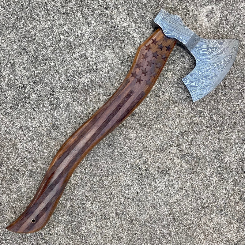 Sanity Steel Steel We the People Chopper - Damascus - American Mahogany - 20 Inches - A01