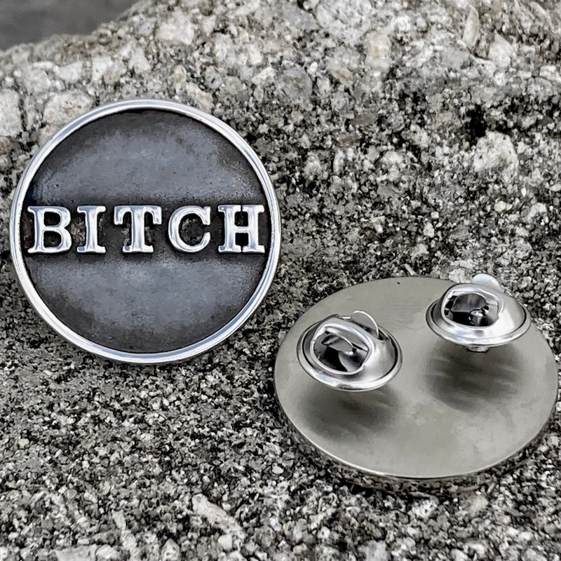 Sanity Steel Vest Pin Vest Pin - B*tch - PIN03