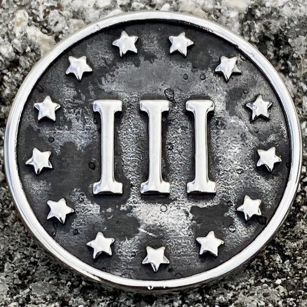 Sanity Steel Vest Pin Vest Pin - III Patroit - PIN04