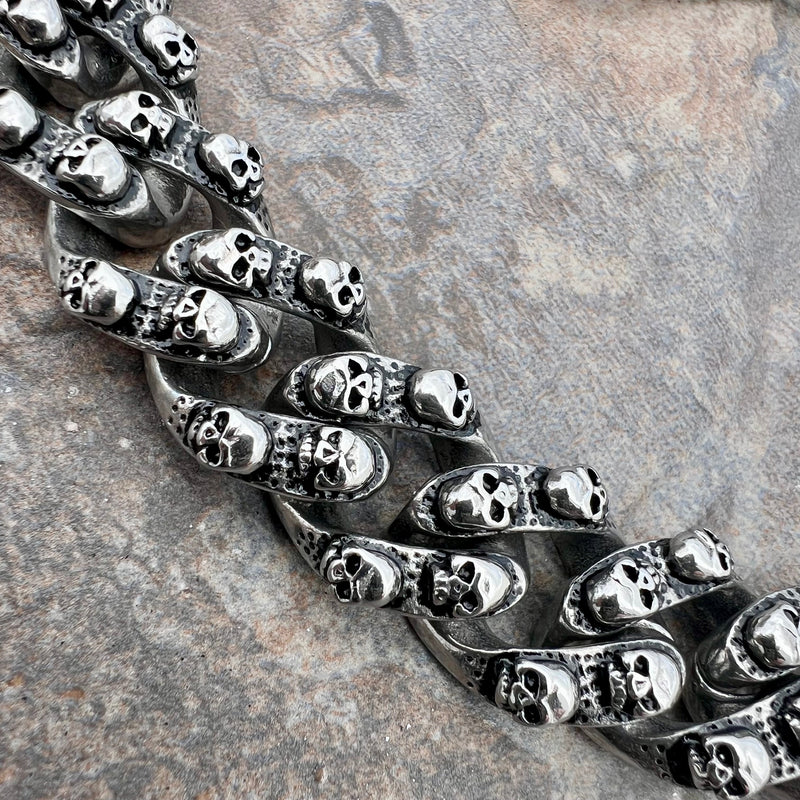 Sanity Steel Wallet Chain 23” Easy Biker Chain Gang Wallet Chain 3/4” - W/ Sanity’s Black Hook Clip - WC12