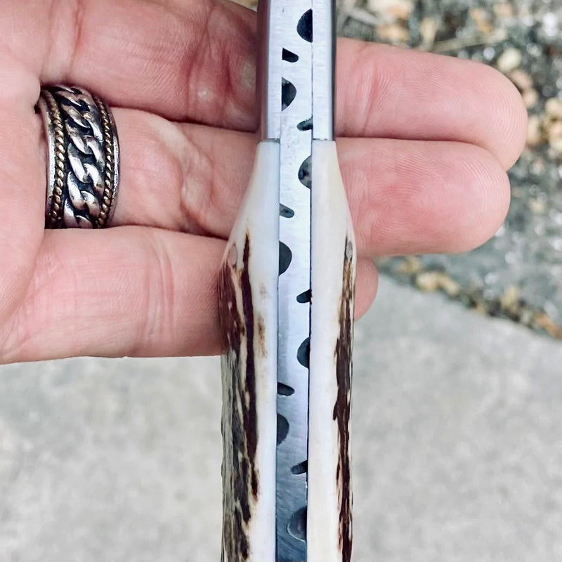 SANITY JEWELRY® Angelo The Hook - Damascus - Stag Antler -9 inches - AH01