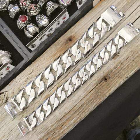 SANITY JEWELRY® Bracelet Bagger Bracelet - Polished Stainless - 1" Wide- The Custom - B22