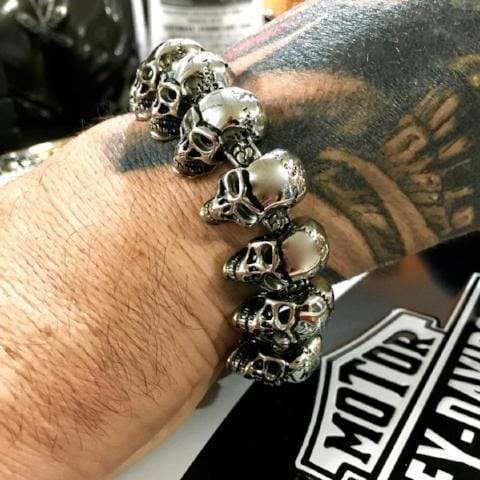 Sanity Jewelry Bracelet Black Hills - Skull Bracelet - Stainless Steel - B37