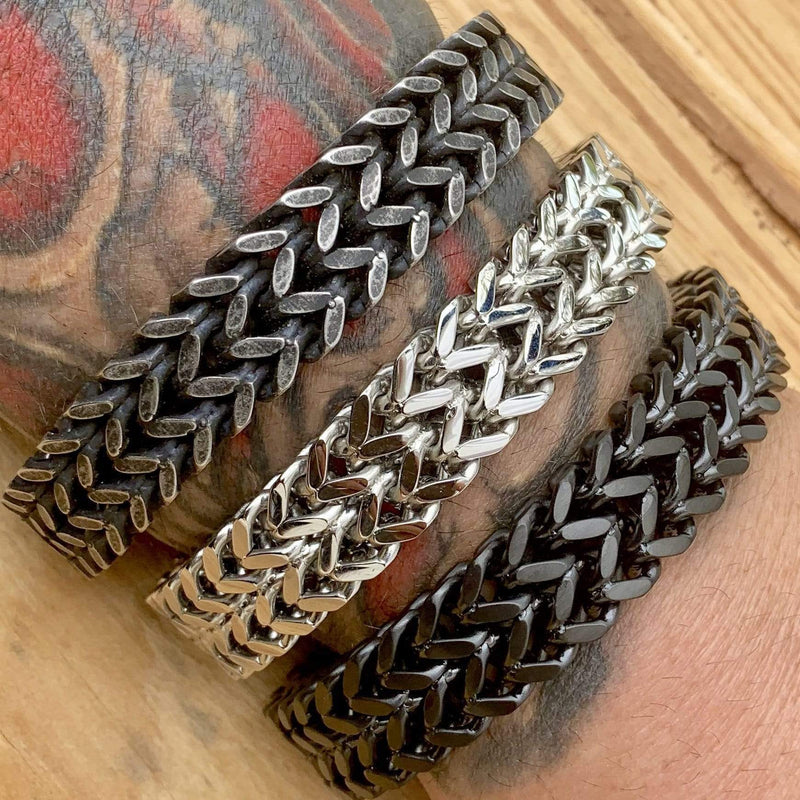 Sanity Jewelry Bracelet "VIKING KING" - CLASSIC - STAINLESS STEEL - 3/4 INCH WIDE B03