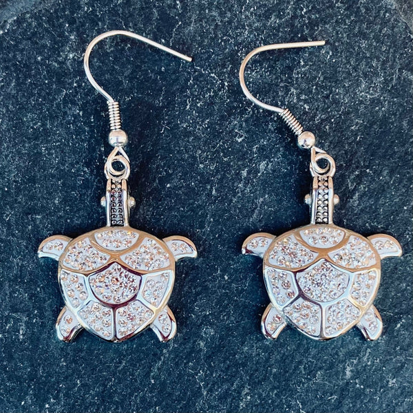 Sanity Jewelry Earrings "Crystal Land Turtle" - Large - Earrings - SK2592E