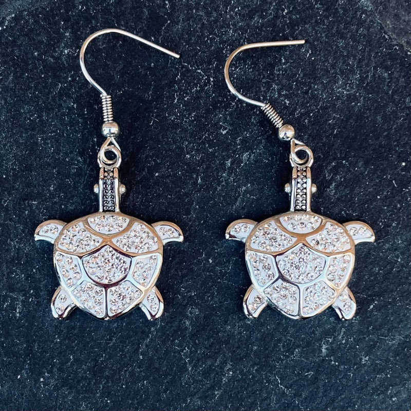 Sanity Jewelry Earrings "Crystal Land Turtle" - Large - Earrings - SK2592E