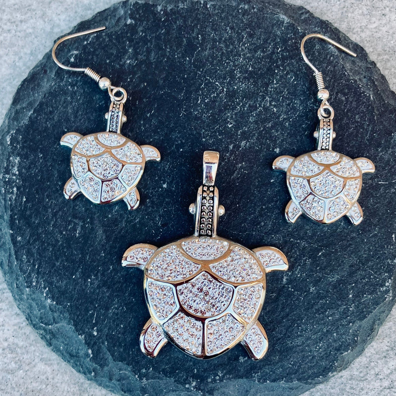 Sanity Jewelry Earrings "Crystal Land Turtle" - Large - Earrings - SK2592E