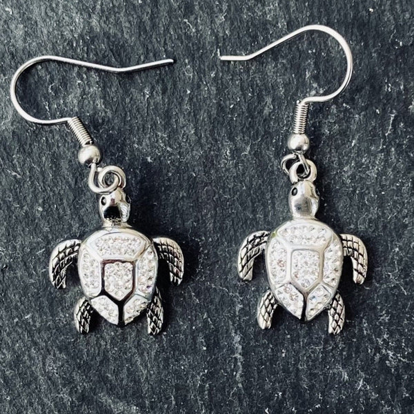 Sanity Jewelry Earrings "Crystal Land Turtle" - Small - Earrings - SK2591E