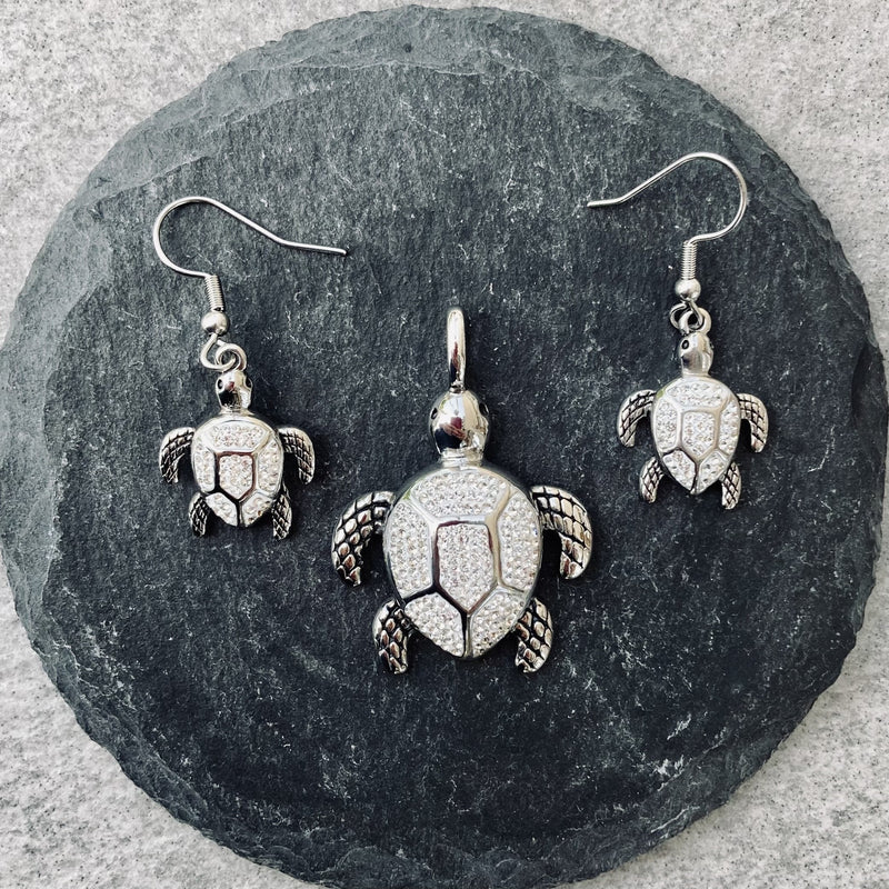 Sanity Jewelry Earrings "Crystal Land Turtle" - Small - Earrings - SK2591E