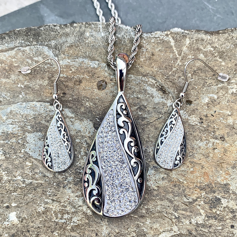 Sanity Jewelry Earrings "Crystal Teardrop" Earrings - AJ2520E