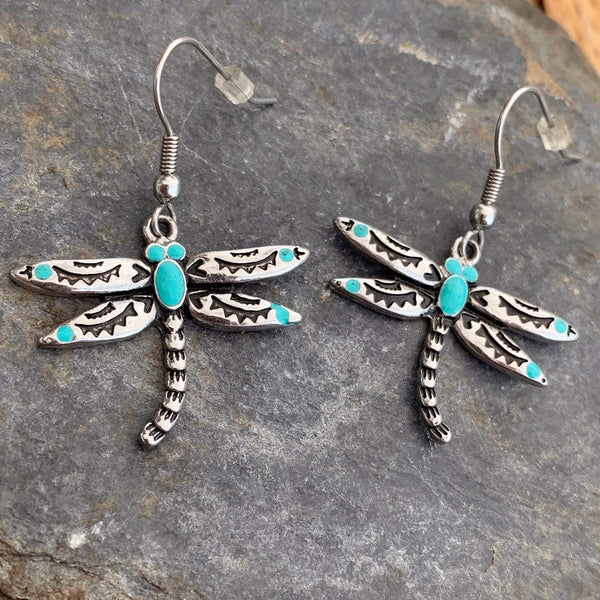 Sanity Jewelry Earrings "Dragonfly Turquoise" Earrings SK2530E