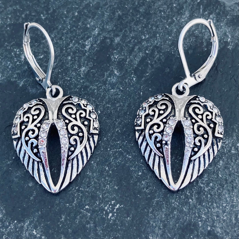 Sanity Jewelry Earrings "Mini Angel Wings" Earrings - Double Silver Bling - SK2535E