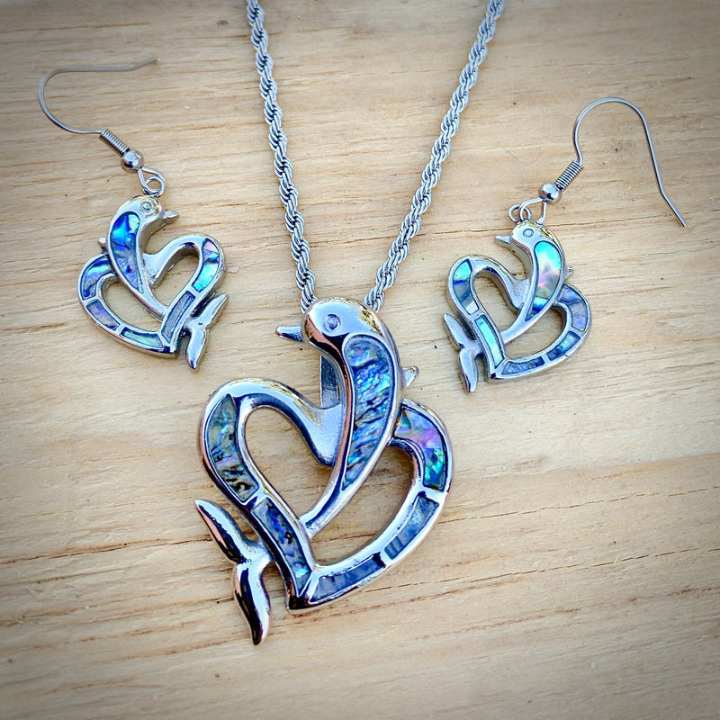 Sanity Jewelry Earrings Sea Shell - Dolphin Heart Earrings SK2563E