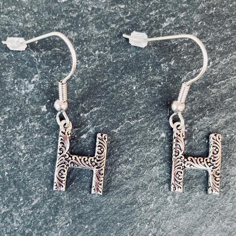 SANITY JEWELRY® H Ladies Letter Earrings
