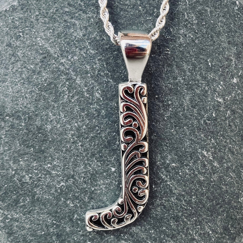 SANITY JEWELRY® J / 16" Stainless Steel Classic Chain Ladies Letter Pendants