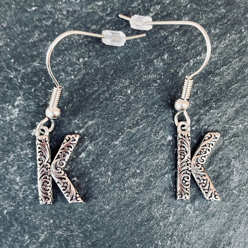 SANITY JEWELRY® K Ladies Letter Earrings